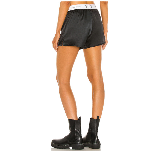 Fleur Du Mal Unisex Washable Silk Boxers in Black, Size Medium - Picture 5 of 11